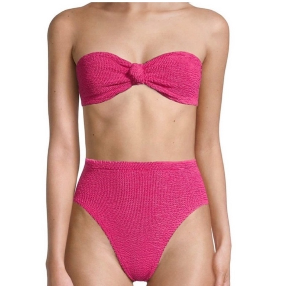 Hunza G Bandeau Bikini Top & High-Waisted Bottom
